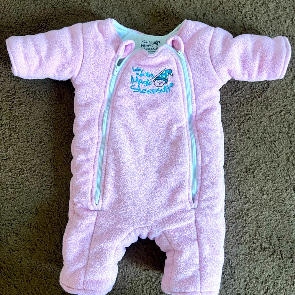 Merlin Magic Sleep Suit Size Large 6-9 months Pink